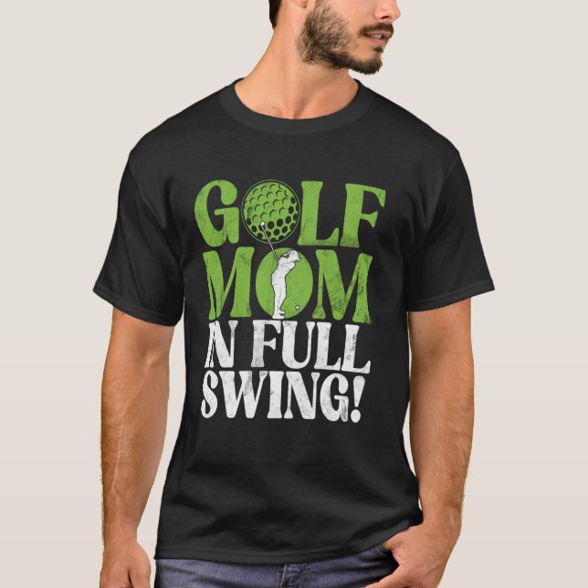 Camiseta Mãe de Golfista em Pleno Funcionamento! Mãe de Gol (Frente)