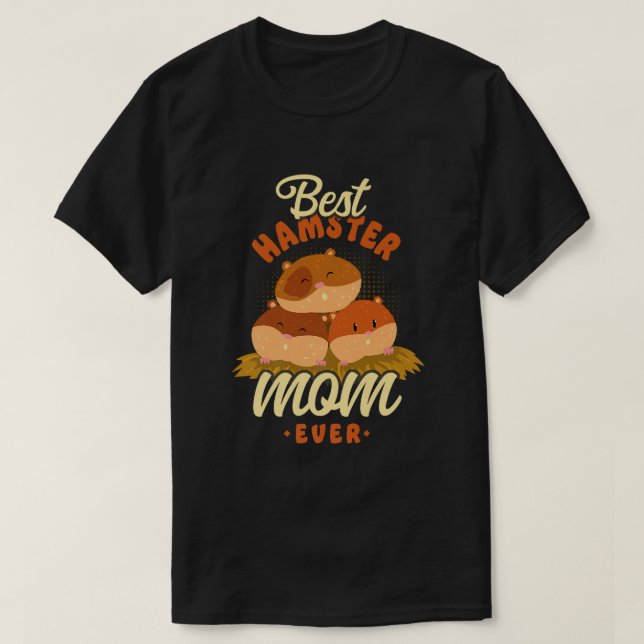 Camiseta Mãe de Hamster Melhor Hamster Mãe (Frente do Design)