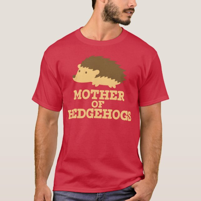 Camiseta Mãe de Hedgehogs Vintage (Frente)