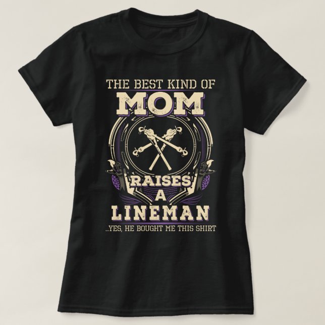 Camiseta Mãe de Lineman Orgulhosa (Frente do Design)