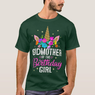 Camiseta Mãe De Mãe De Aniversário Dotada De Unicórnio