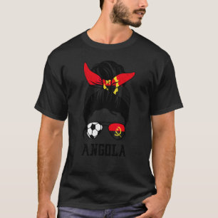 Camiseta Mãe de Menina de Futebol Angolana Coque Desarrumad
