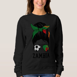 Camiseta Mãe de Menina de Futebol Zambiana Coque Desarrumad