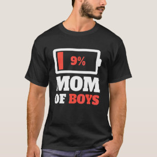 Camiseta Mãe De Meninos Filhos Cansaram A Mãe De Baixo Cons