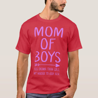 Camiseta Mãe de meninos menos drama que garotas mas mais di