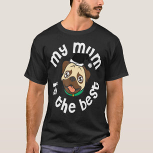 Camiseta Mãe de Natal Pug Cachorro Louco Mãe