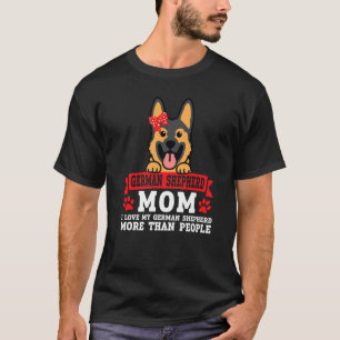 Camiseta Mãe de Pastor Alemão Eu Amo Cachorro Dono de Pet