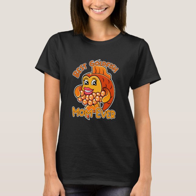 Camiseta Mãe de Peixe Dourado Irônico Animais Fofos (Frente)