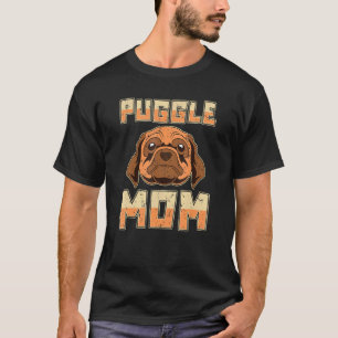 Camiseta Mãe de Pet de Animal Puggle Amante de Cachorro Dia
