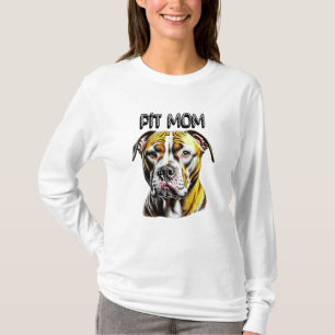 Camiseta Mãe de Pit Bull   Amante de Cachorros 