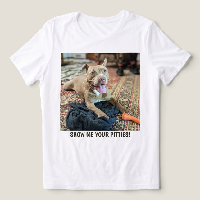 Camiseta Mãe de Pit Bull Engraçado  (Design frontal)