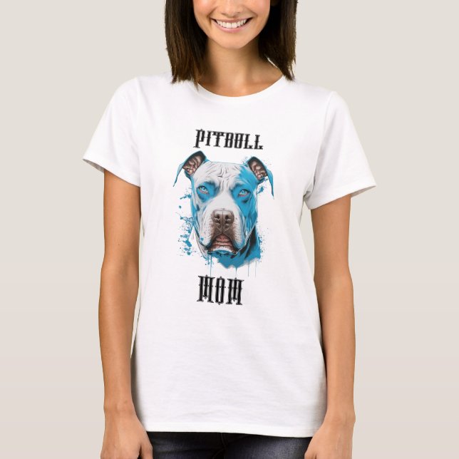Camiseta Mãe de Pitbull Personalizada (Frente)