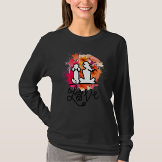 Camiseta mãe de poodle e amantes de poodle coloridos