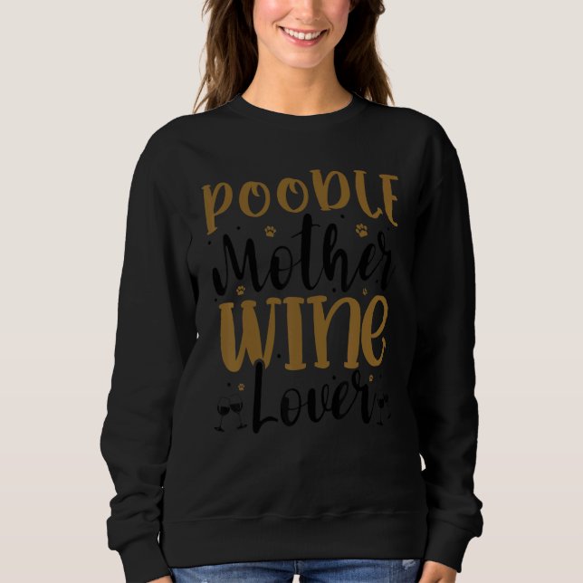 Camiseta Mãe de Poodle Vinho (Frente)