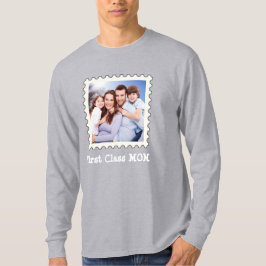Camiseta Mãe de primeira classe Melhor Mãe Foto do Quadrado