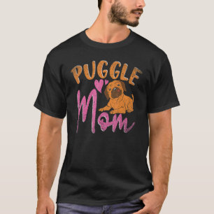 Camiseta Mãe de Puggle Cachorro Dona de Cachorro Dia das Mã
