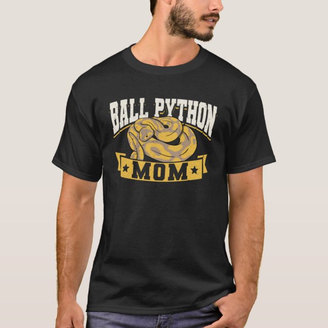 Camiseta Mãe de Python, Cobra de Pet Retile Ball, mãe (Frente)