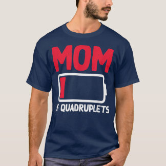 Camiseta Mãe de Quádruplas Anunciando Gravidez