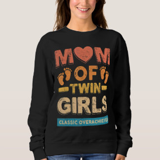 Camiseta Mãe De Raparigas Gêmeas, Gêmeas Clássicas E Soberd