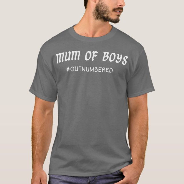 Camiseta MÃE DE RAPAZES FERIDO Dia de as mães Gift boy (Frente)