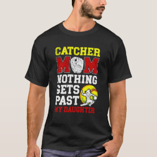 Camiseta Mãe de Receptor de Softbol Orgulhosa Mamãe de um G