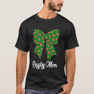 Camiseta Mãe de Rugby Coquette Laço Fofo Amantes de Rugby D