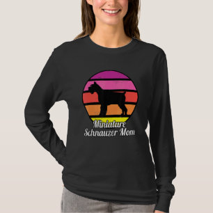 Camiseta Mãe de Schnauzer Miniatura I Retro Mini Schnauzer