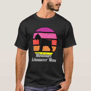 Camiseta Mãe de Schnauzer Miniatura I Retro Mini Schnauzer