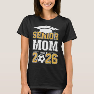 Camiseta Mãe de Sênior da Turma de 2026 Graduanda de Futebo