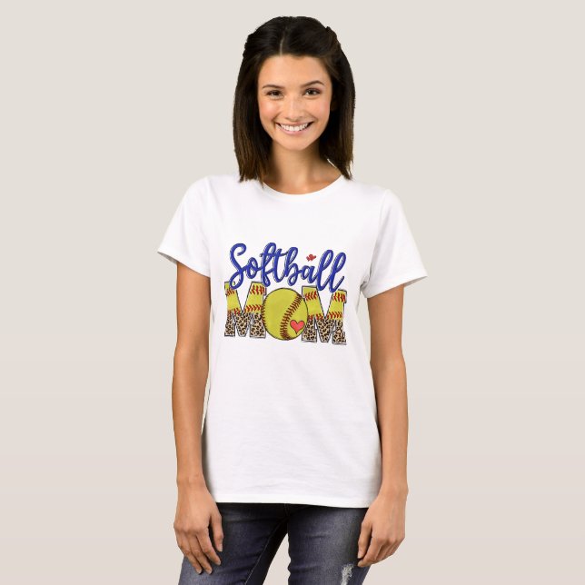 Camiseta Mãe de Softball (Frente Completa)