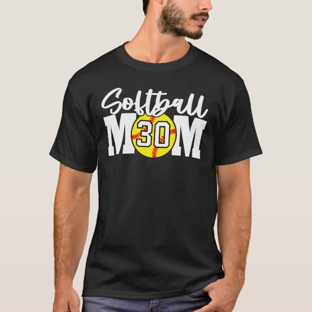 Camiseta Mãe de Softball #30 (Frente)