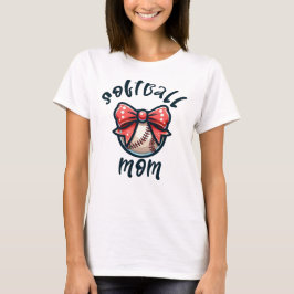Camiseta Mãe de Softball Arco Coquette