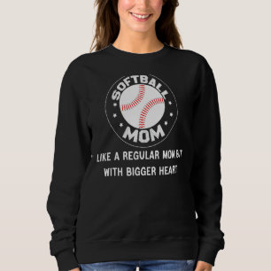 Camiseta Mãe De Softball Como Mãe Normal Mas Com Maior Ouvi