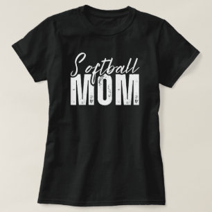 Camiseta Mãe de Softball Dia do Jogo Mama de Softball P