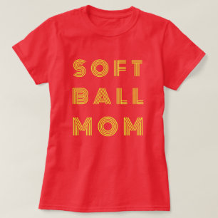 Camiseta Mãe de Softball Dia do Jogo Mama de Softball P