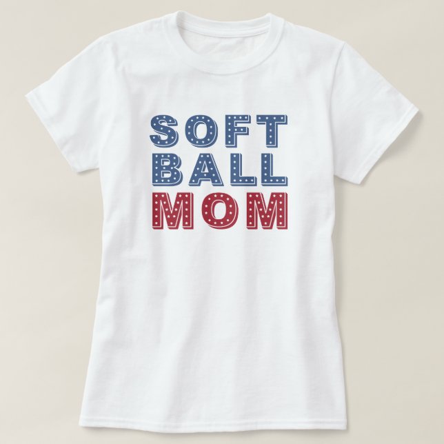 Camiseta Mãe de Softball | Dia do Jogo | Mama Softball (Frente do Design)