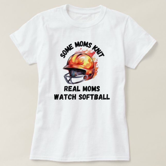 Camiseta Mãe de Softball | Mama Softball | Dia do Jogo (Frente do Design)