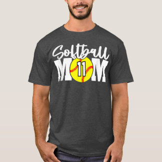 Camiseta Mãe de Softball Número 11
