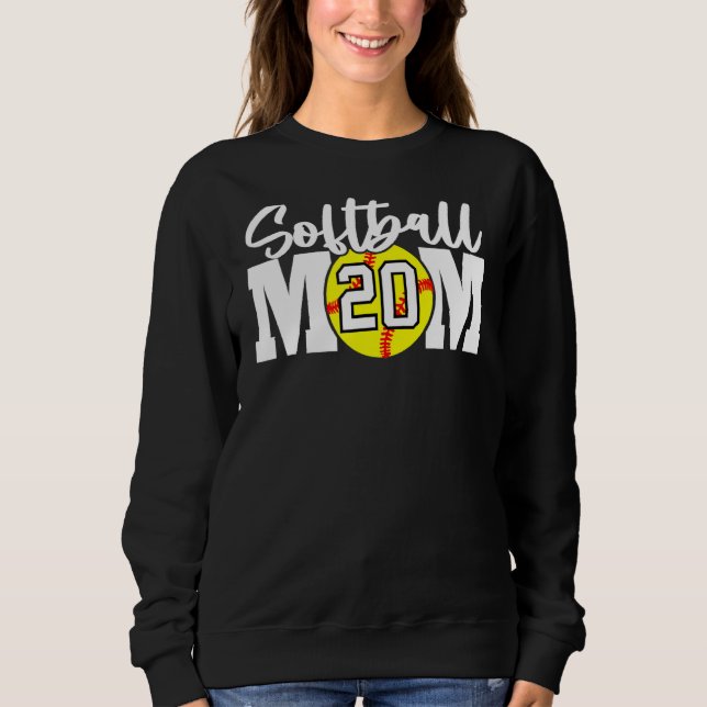 Camiseta Mãe de Softball Número 20 (Frente)