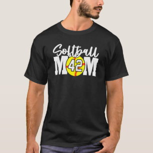 Camiseta Mãe de Softball Número 42