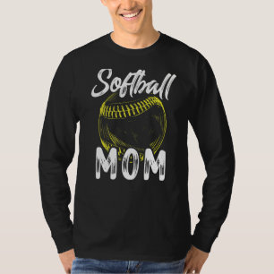 Camiseta Mãe De Softball Para Mulheres Jogadoras De Corresp