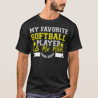 Camiseta Mãe de Softbol Mãe Dia das Mães Leopardo Para