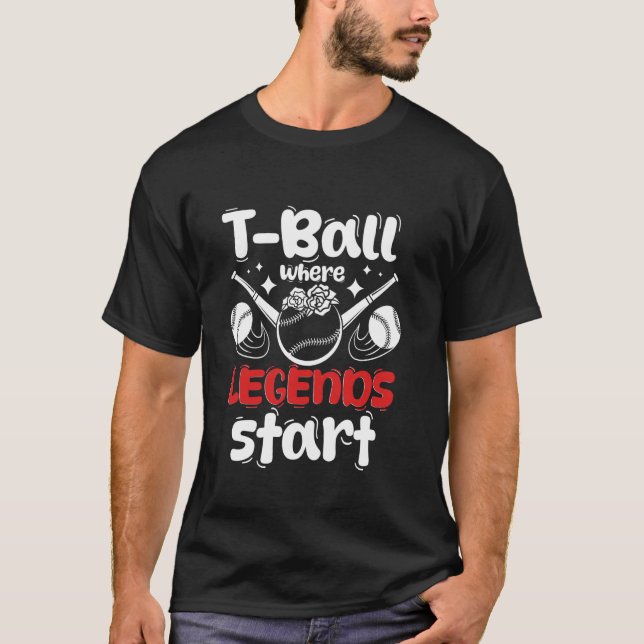 Camiseta Mãe de Teeball Avó Receptor Campo T-Ball (Frente)