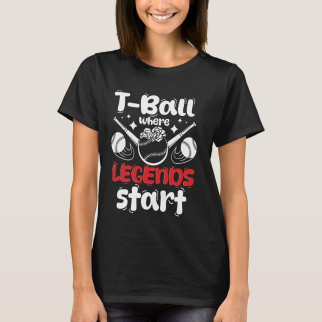 Camiseta Mãe de Teeball Avó Receptor Campo T-Ball (Frente)