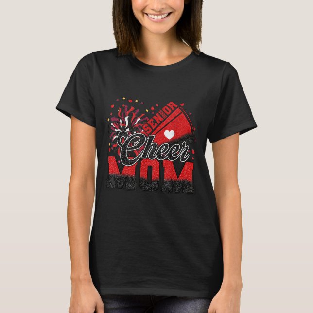 Camiseta Mãe de Torcedora Sênior 2026 Vermelha e Preta Mãe  (Frente)