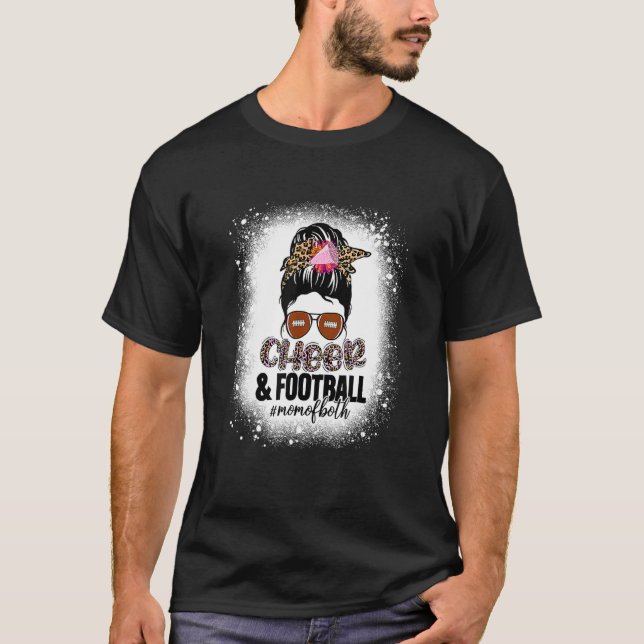 Camiseta Mãe de Torcida de Futebol e Cheerleading de Ambos  (Frente)