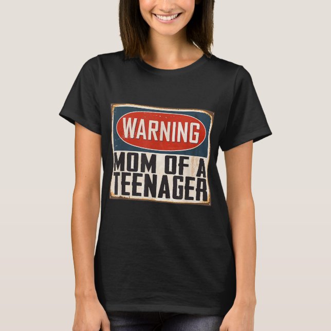 Camiseta Mãe de um 13 de Adolescente Oficial de Combinação  (Frente)