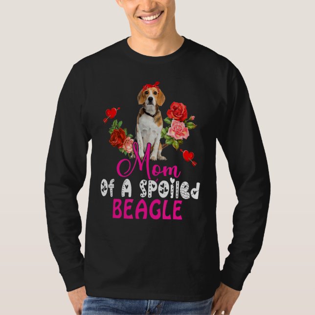 Camiseta Mãe De Um Arco De Beagle Cute Beagle Dog Tie (Frente)