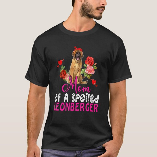 Camiseta Mãe De Um Arco Leonberger Cute Leonberger Ti Maltr (Frente)