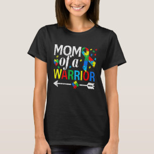 Camiseta Mãe De Um Autismo Guerreiro Mamãe As Mulheres Ador